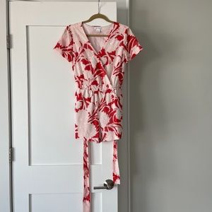 Club Monaco romper, size 0, (red, pink, and white)